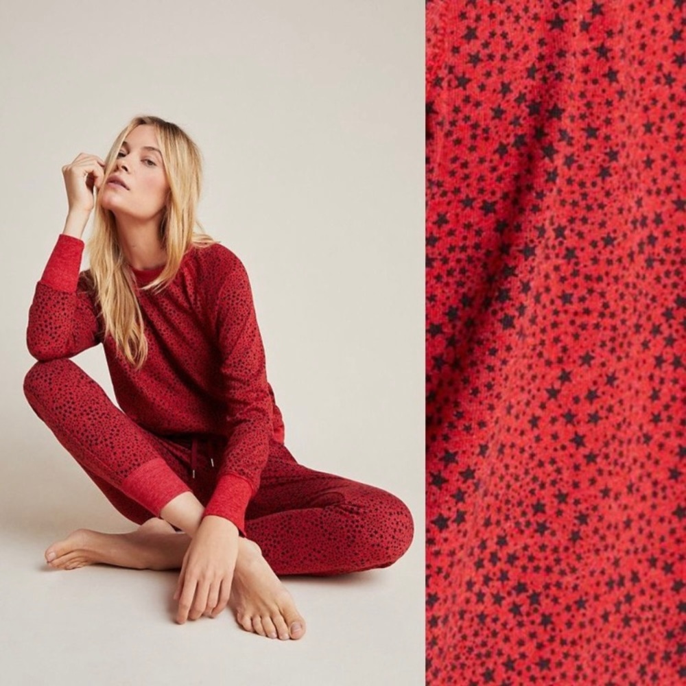 Sundry Sweatshirt Stars Red